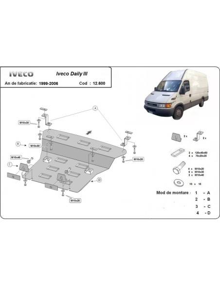 Cubre carter metalico Iveco Daily 3 "12.600" (Desde 1999 hasta 2006)