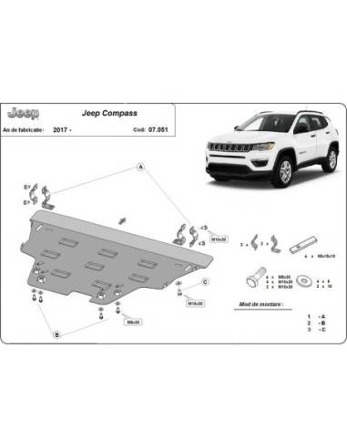 Cubre carter metalico Jeep Compass...