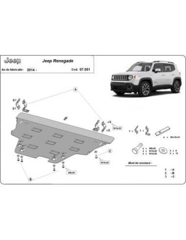 Cubre carter metalico Jeep Renegade...