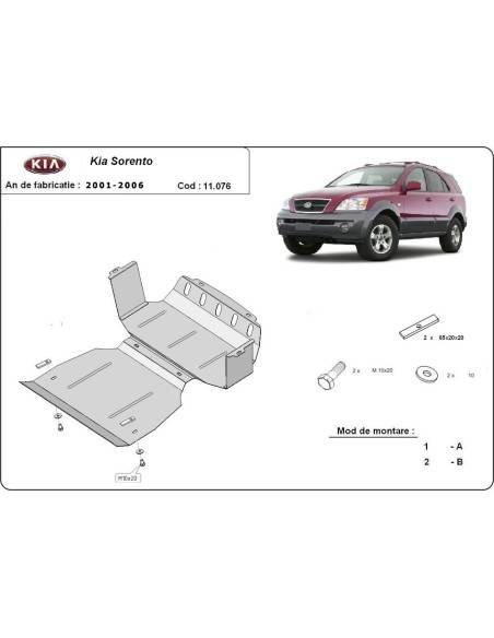 Cubre carter metalico Kia Sorento "11.076" (Desde 2002 hasta 2006)