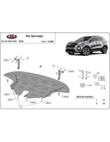 Cubre carter metalico Kia Sportage...