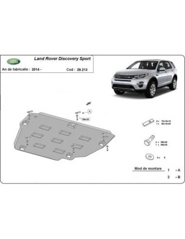 Cubre carter metalico Land Rover Discovery Sport "29.213" (Desde 2014 hasta 2022)