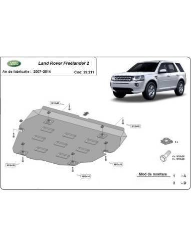 Cubre carter metalico Land Rover Freelander 2 "29.211" (Desde 2007 hasta 2014)