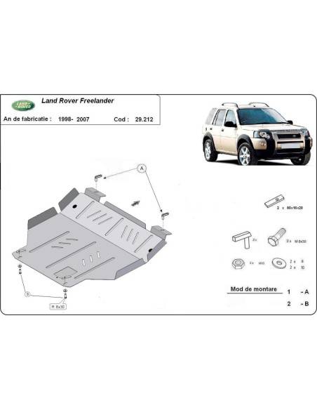 Cubre carter metalico Land Rover Freelander 1 "29.212" (Desde 1998 hasta 2007)