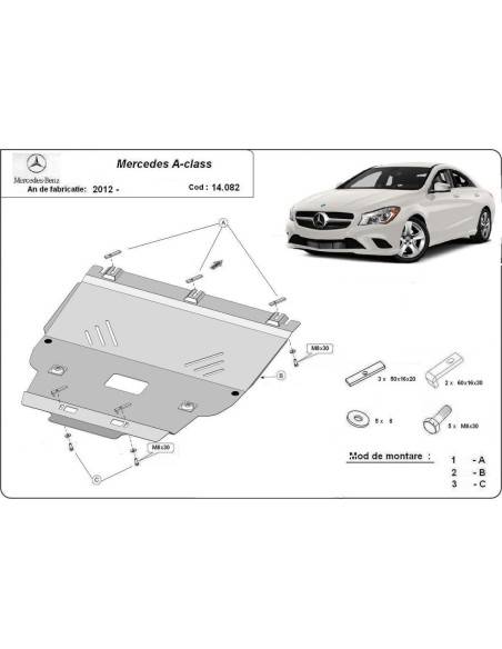 Cubre carter metalico Mercedes Clase A W176 "14.082" (Desde 2012 hasta 2019)