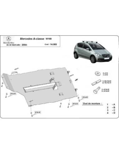 Cubre carter metalico Mercedes Clase...
