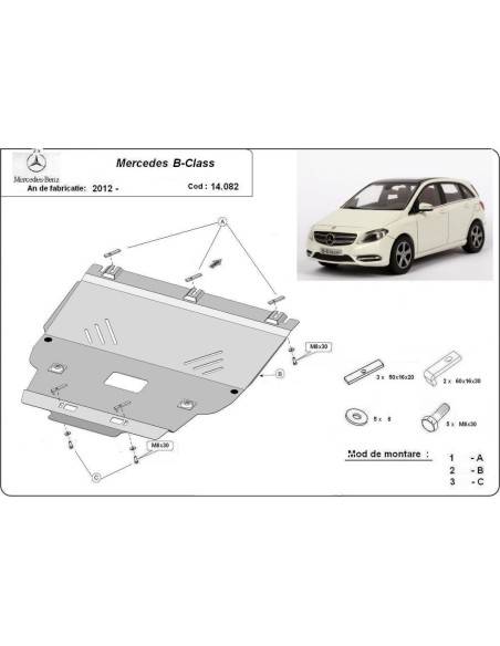 Cubre carter metalico Mercedes Clase B W246 "14.082" (Desde 2011 hasta 2019)