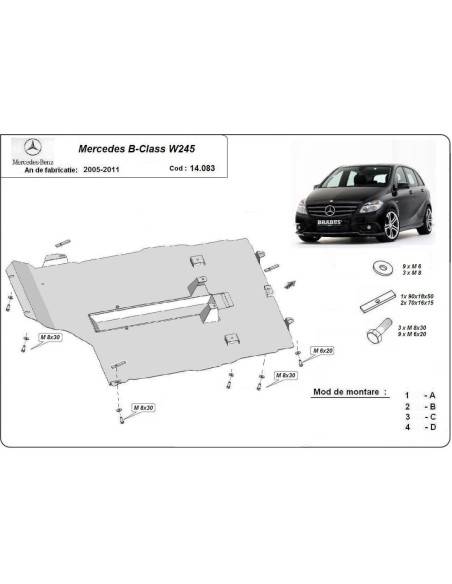 Cubre carter metalico Mercedes Clase B "14.083" (Desde 2005 hasta 2011)