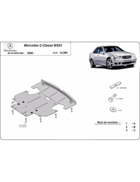 Cubre carter metalico Mercedes Clase C "14.090" (Desde 2000 hasta 2007)
