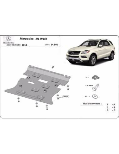 Cubre carter metalico Mercedes ML...
