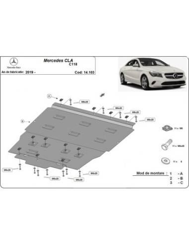 Cubre carter metalico Mercedes CLA...