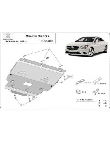 Cubre carter metalico Mercedes CLA...
