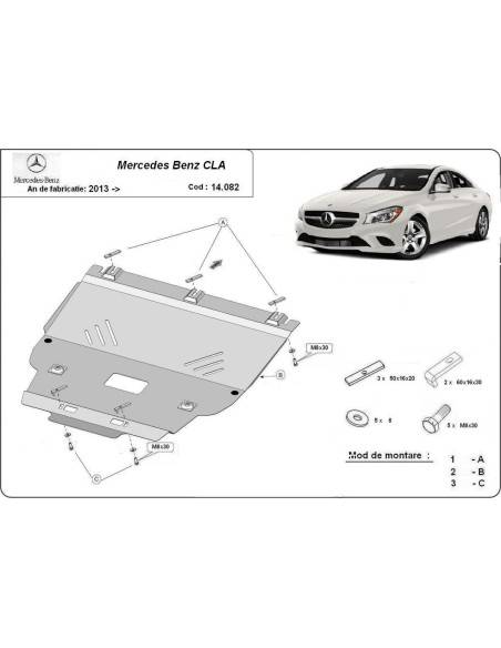 Cubre carter metalico Mercedes CLA X117 "14.082" (Desde 2013 hasta 2019)