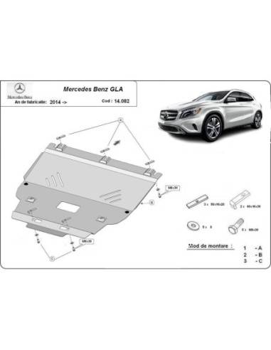Cubre carter metalico Mercedes GLA...