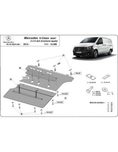 Cubre carter metalico Mercedes Clase...