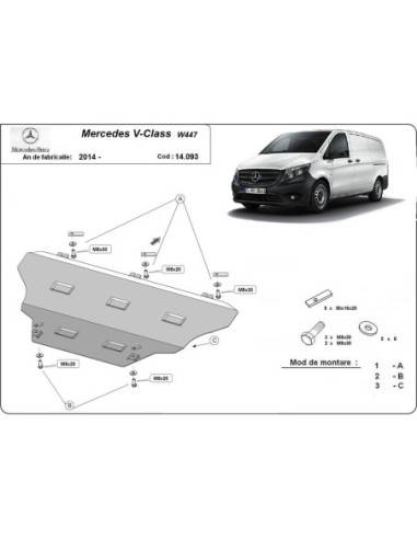 Cubre carter metalico Mercedes Clase...