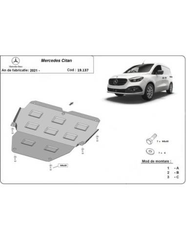 Cubre carter metalico Mercedes Citan...
