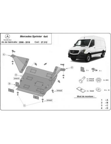Cubre carter metalico Mercedes...