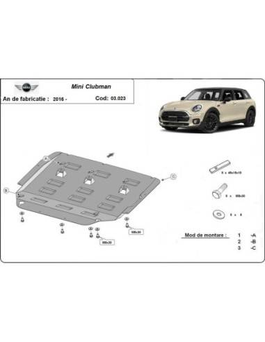 Cubre carter metalico Mini Clubman...