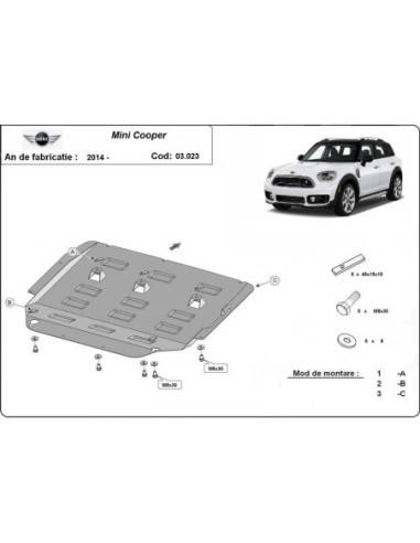 Cubre carter metalico Mini Cooper...