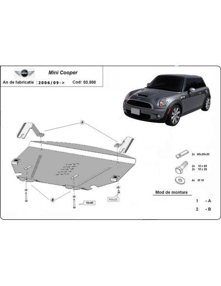 Cubre carter metalico Mini Cooper R56 "03.500" (Desde 2006 hasta 2014)