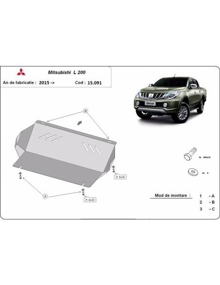 Protección del radiador Mitsubishi L200 "15.091" (Desde 2015 hasta 2022)