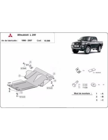 Cubre carter metalico Mitsubishi L200...
