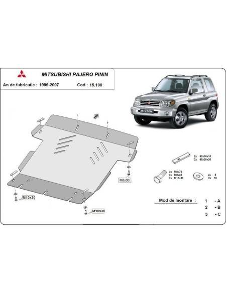 Cubre carter metalico Mitsubishi Montero Pinin "15.100" (Desde 1997 hasta 2007)