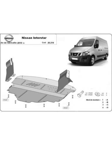 Cubre carter metalico Nissan Interstar "30.214" (Desde 2010 hasta 2022)