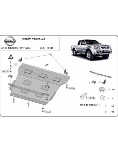Cubre carter metalico Nissan Navara...