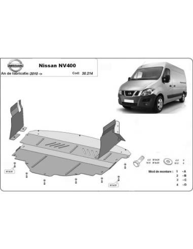 Cubre carter metalico Nissan NV400 "30.214" (Desde 2010 hasta 2022)