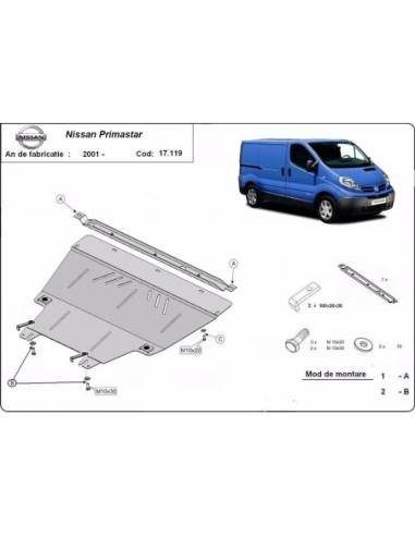 Cubre carter metalico Nissan...