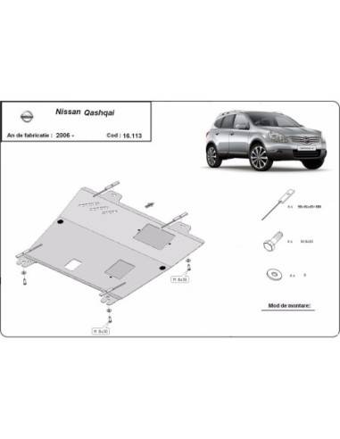 Cubre carter metalico Nissan Qashqai...
