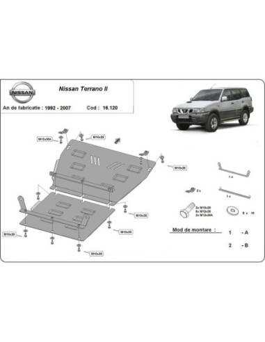 Cubre carter metalico Nissan Terrano...