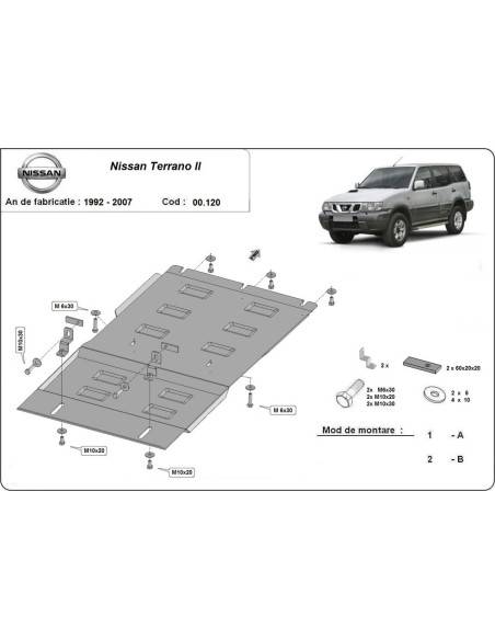 Protección del caja de cambios Nissan Terrano II "00.120" (Desde 1992 hasta 2007)
