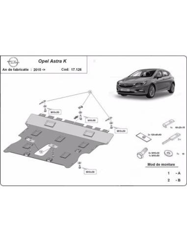 Cubre cárter metálico Opel Astra K (2015-2022) a medida