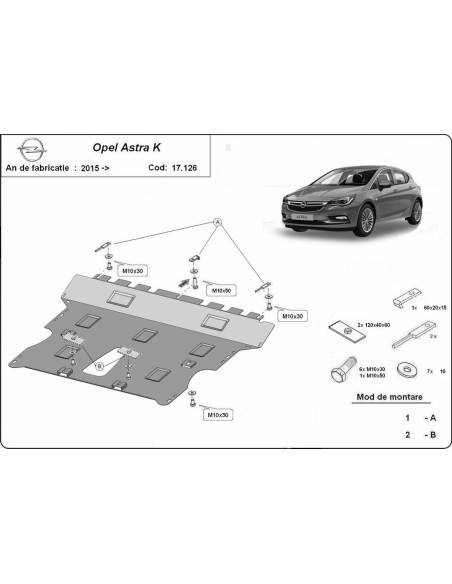 Cubre cárter metálico Opel Astra K (2015-2022) a medida