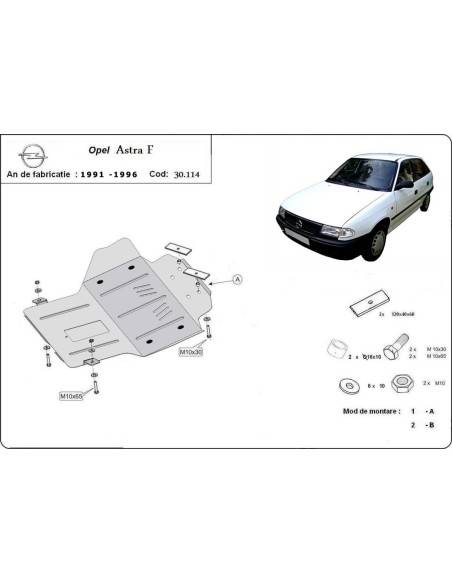Cubre carter metalico Opel Astra F "30.114" (Desde 1991 hasta 1996)