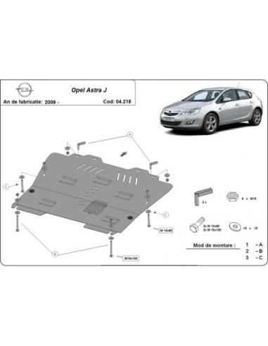 Cubre carter metalico Opel Astra J...
