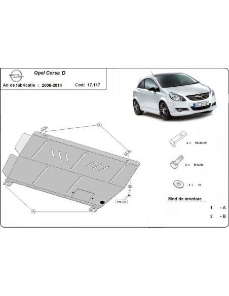 Cubre cárter metálico Opel Corsa D (2006-2014) a medida