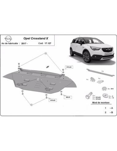 Cubre carter metalico Opel Crossland X "17.127" (Desde 2017 hasta 2022)