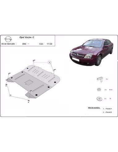 Cubre carter metalico Opel Vectra C "17.122" (Desde 2002 hasta 2008)