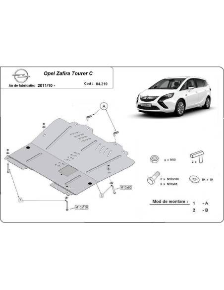 Cubre carter metalico Opel Zafira C "04.219" (Desde 2011 hasta 2019)
