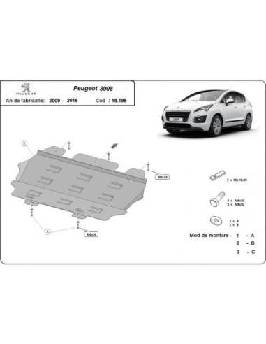 Cubre carter metalico Peugeot 3008...