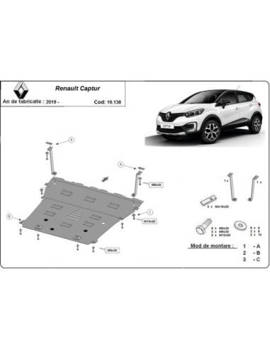 Cubre carter metalico Renault Captur...