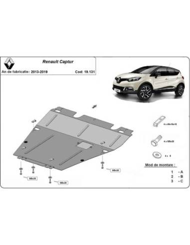 Cubre carter metalico Renault Captur...