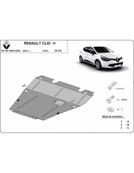 Cubre carter metalico Renault Clio 4 "19.131" (Desde 2012 hasta 2019)