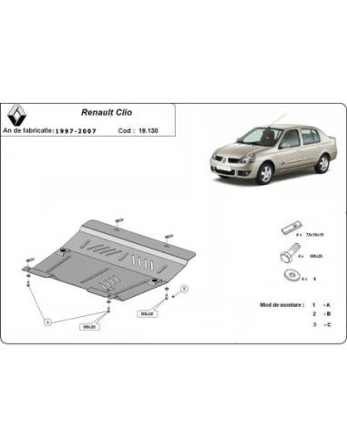 Cubre carter metalico Renault Clio 2...