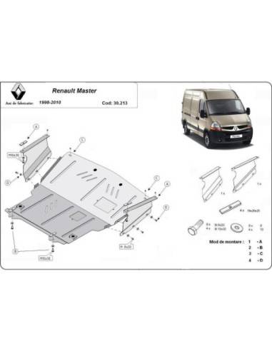 Cubre carter metalico Renault Master...