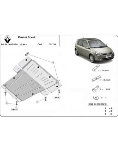 Cubre carter metalico Renault Scenic...